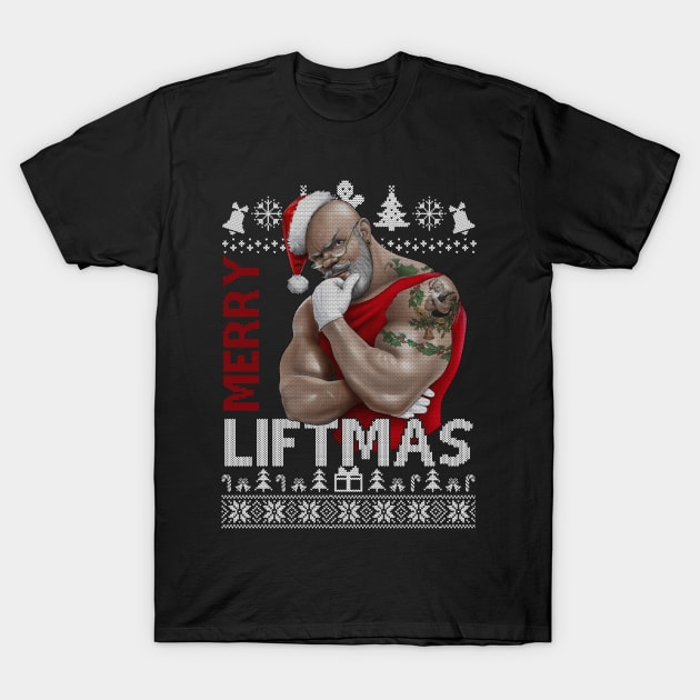 Merry Liftmas Ugly Christmas Gym Workout Gift Mens 4 T-Shirt by SloanCainm9cmi